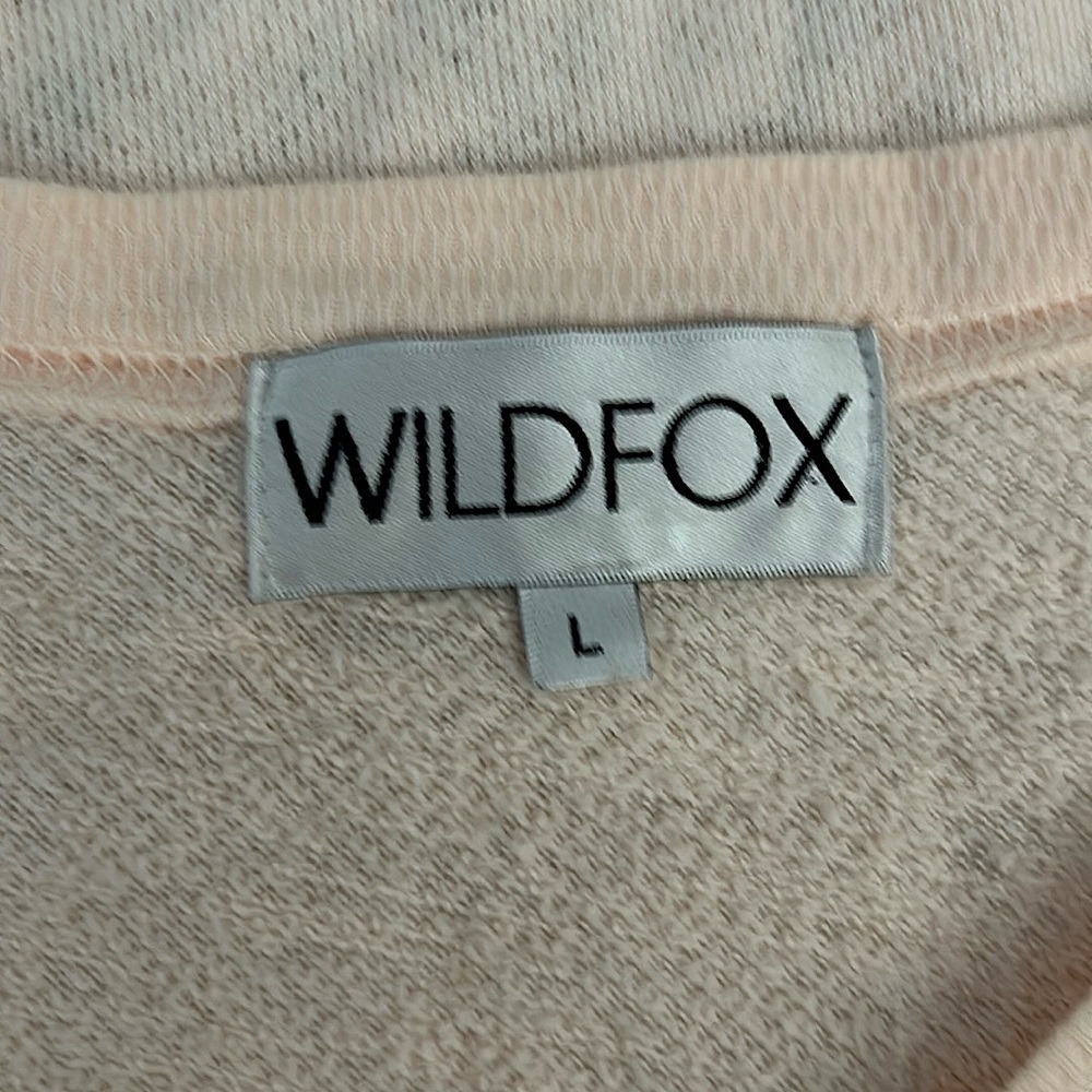 Wildfox Peach Paris Long Sleeve Sweater Shirt Top **Size L** 🌸🌸 - Picture 4 of 5